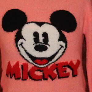 H&M L.O.G.G. Disney Mickey SUPER SOFT SWEATER Pink Coral size XS
